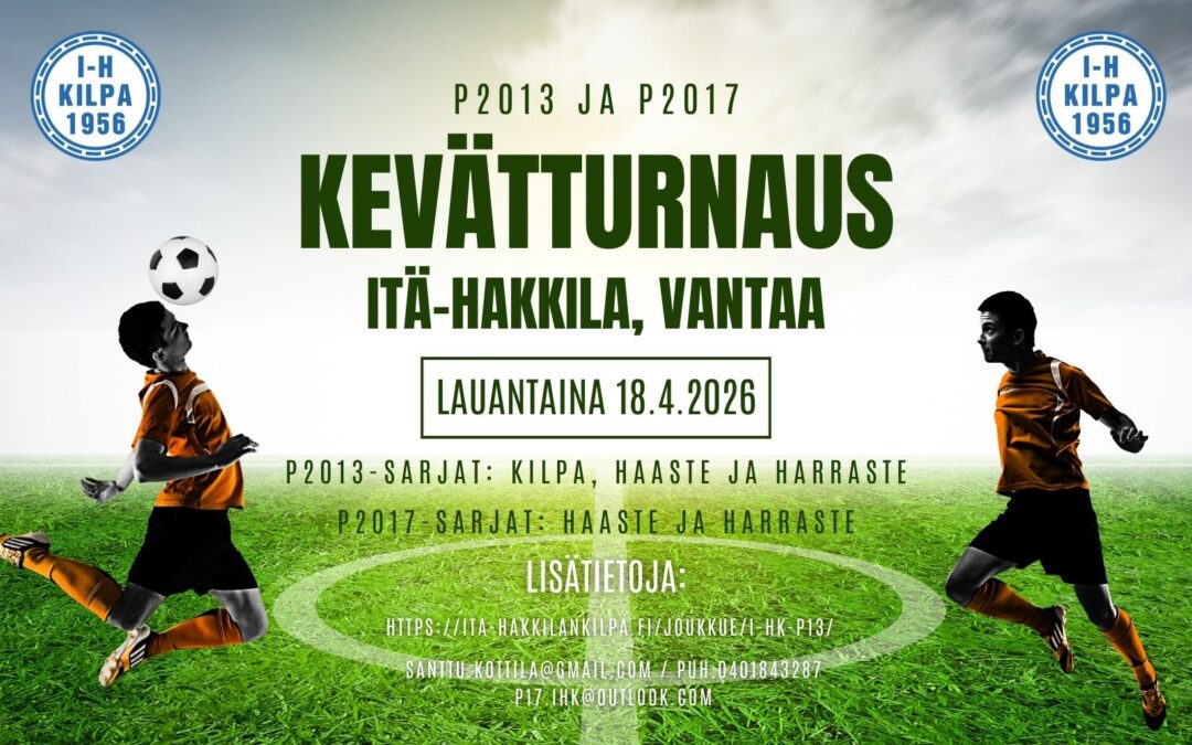 P2013 ja P2017 -ikäluokille kevätturnaus